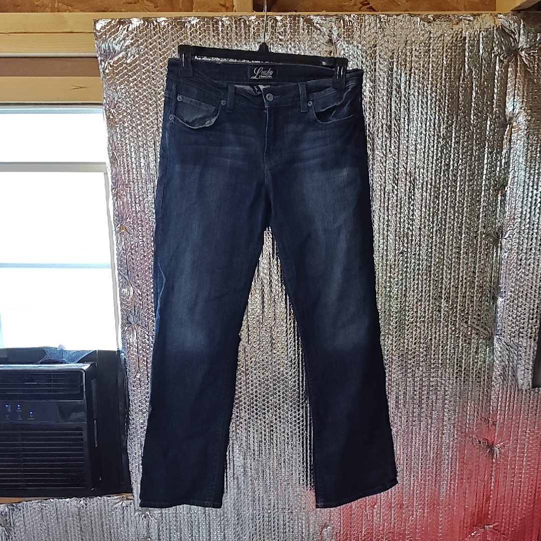 Lucky Brand 7w10626 Easy Rider Relaxed Stretch Denim Bootcut Blue Jeans